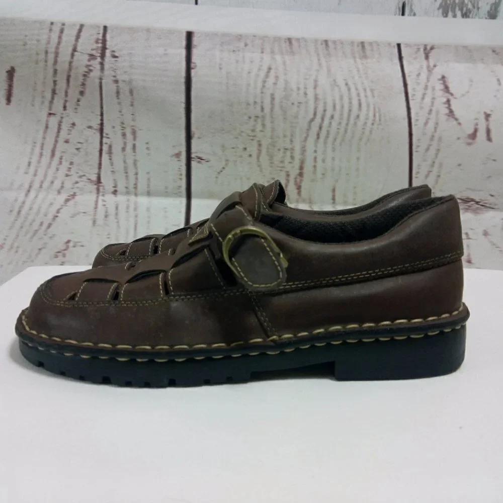 Original Outback Rugged Brown Leather Sandals shoe